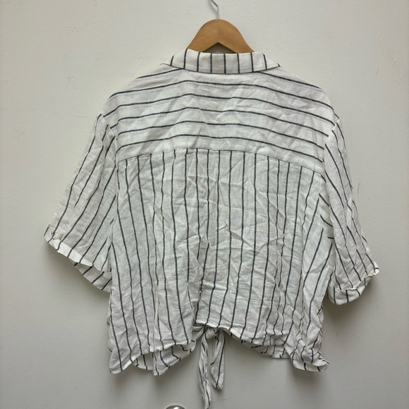 Sanctuary Striped Linen Blend Button Down Top - Picture 12 of 12